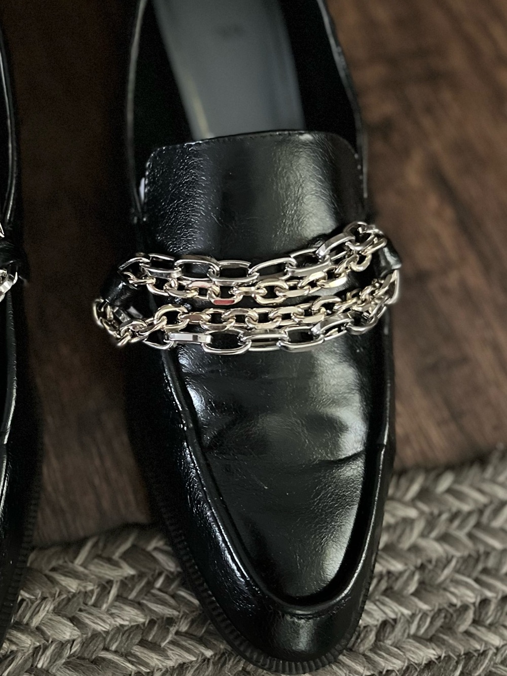 Zara Multi Chain Detail Loafers 38 - Picture 9 of 9